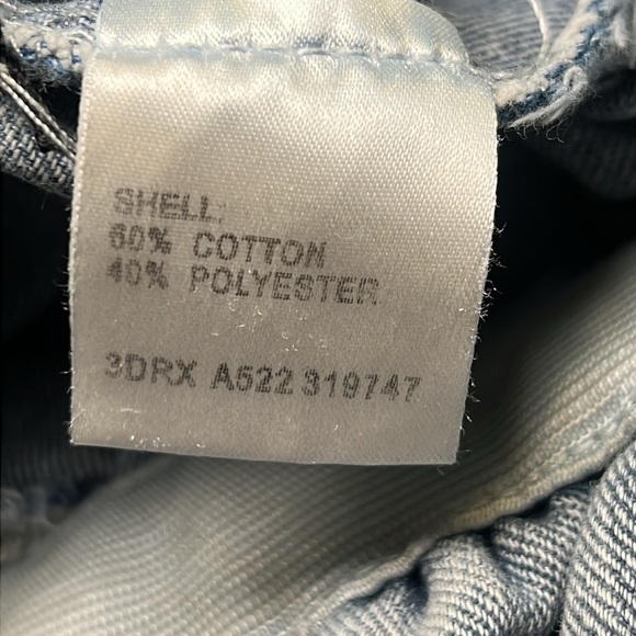 TEMT Paper bag Waist Light Blue Jean Shorts with Navy Tie. - Picture 5 of 12